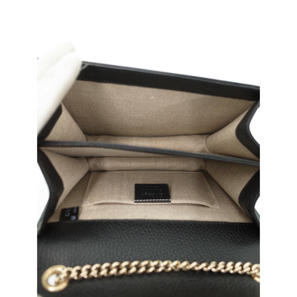 Gucci Interlocking GG shoulder bag black calfskin leather - Picture 3 of 9
